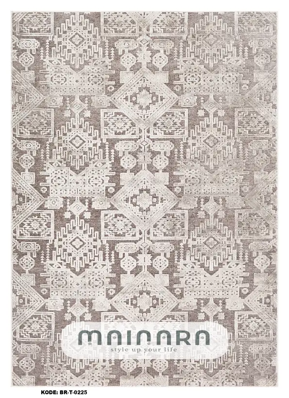 Karpet Tradisional (BR-T-0225) - Brown, Cream