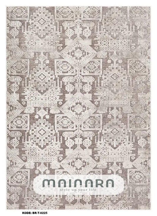 Karpet Tradisional (BR-T-0225) - Brown, Cream