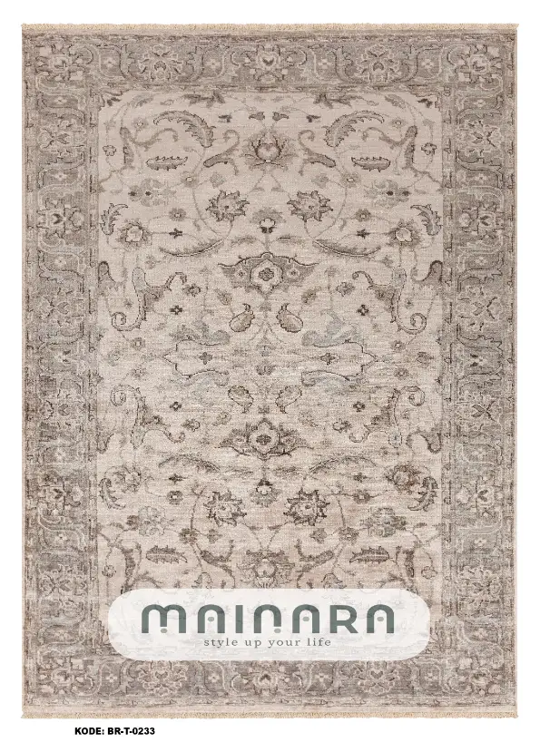 Karpet Tradisional (BR-T-0233) - Brown, Cream