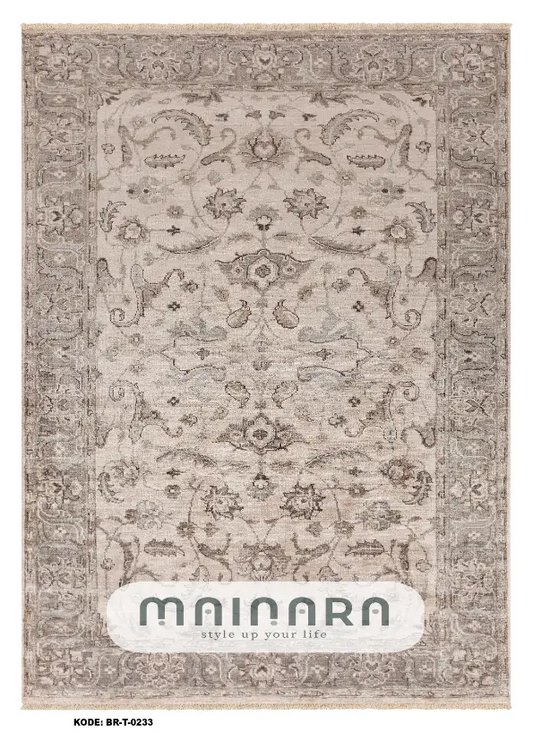 Karpet Tradisional (BR-T-0233) - Brown, Cream