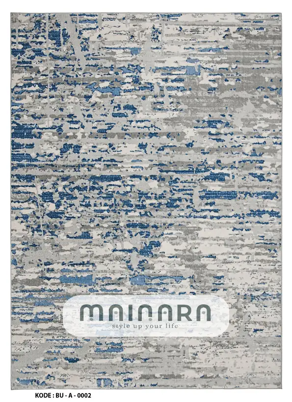 Karpet Abstrak (BU-A-0002) - Blue,Grey