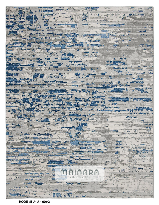 Karpet Abstrak (BU-A-0002) - Blue,Grey