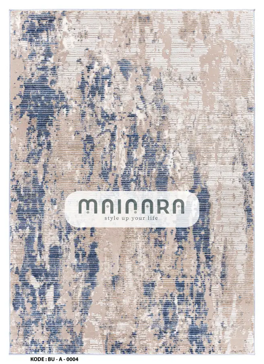 Karpet Abstrak (BU-A-0004) - Blue,Cream