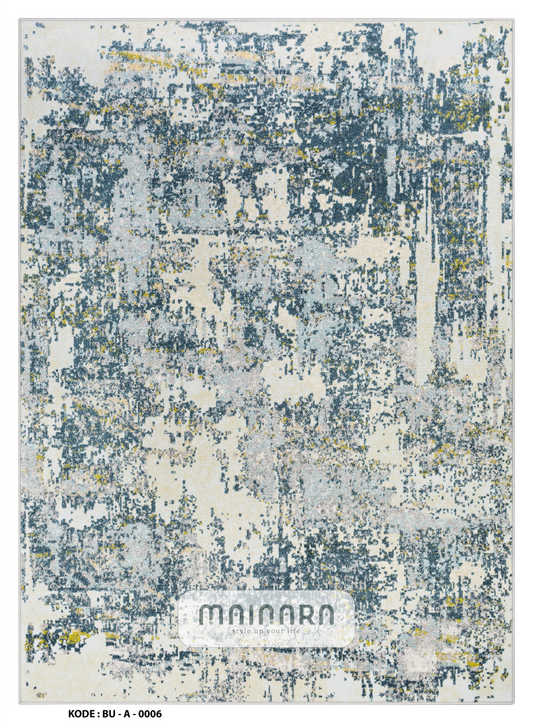 Karpet Abstrak (BU-A-0006) - Blue,Grey,Lime