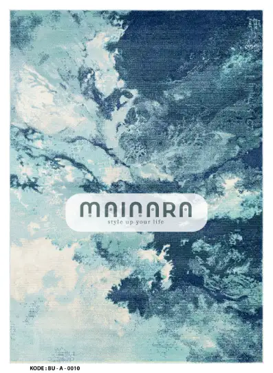 Karpet Abstrak (BU-A-0010) - Blue,White