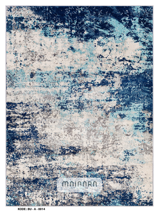 Karpet Abstrak (BU-A-0014) - Blue,Grey