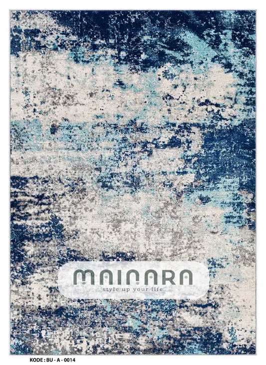 Karpet Abstrak (BU-A-0014) - Blue,Grey