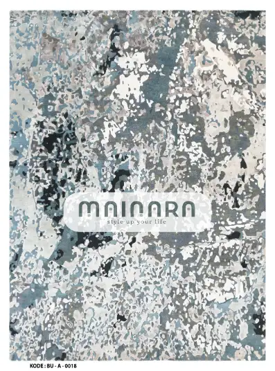 Karpet Abstrak (BU-A-0018) - Blue,Grey,Black