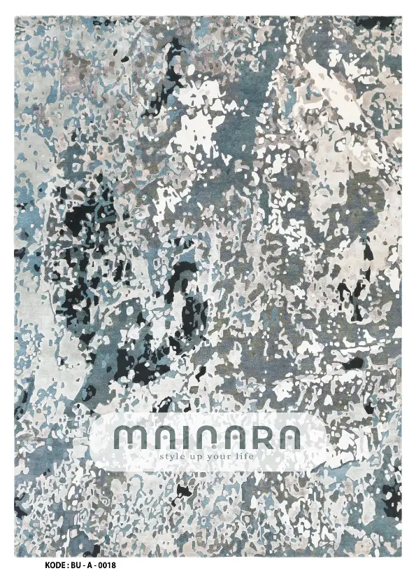Karpet Abstrak (BU-A-0018) - Blue,Grey,Black
