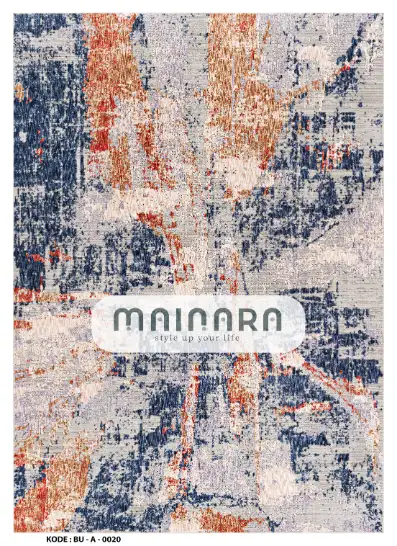 Karpet Abstrak (BU-A-0020) - Blue,Grey,Orange