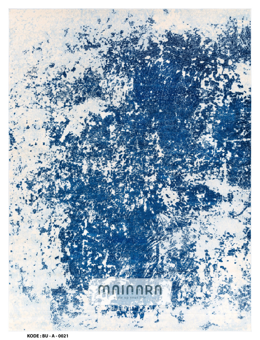 Karpet Abstrak (BU-A-0021) - Blue,White