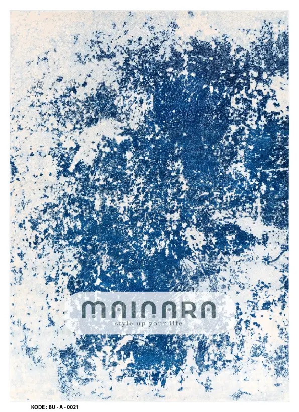 Karpet Abstrak (BU-A-0021) - Blue,White
