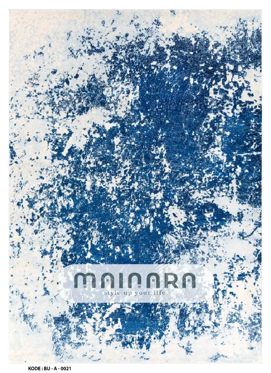 Karpet Abstrak (BU-A-0021) - Blue,White