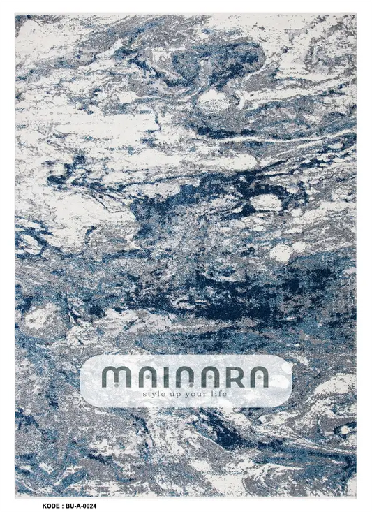 Karpet Abstrak (BU-A-0024) - Blue,Grey