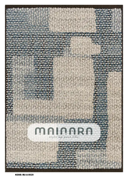 Karpet Abstrak (BU-A-0029) - Blue,Brown,Cream