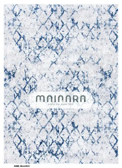 Karpet Abstrak (BU-A-0031) - Blue,White