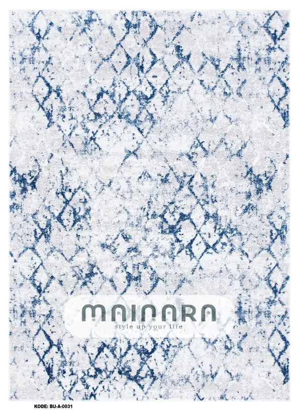 Karpet Abstrak (BU-A-0031) - Blue,White