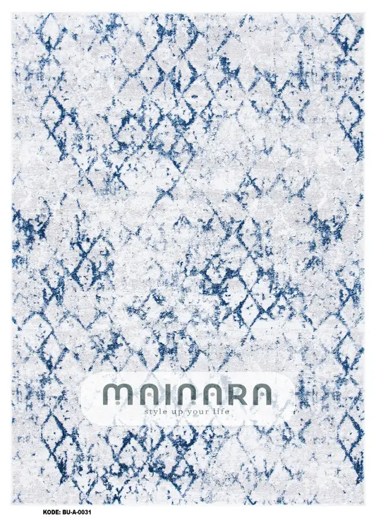Karpet Abstrak (BU-A-0031) - Blue,White
