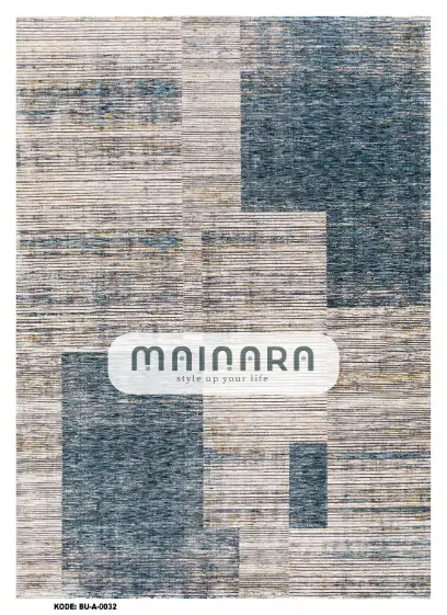 Karpet Abstrak (BU-A-0032) - Blue,Grey,Cream
