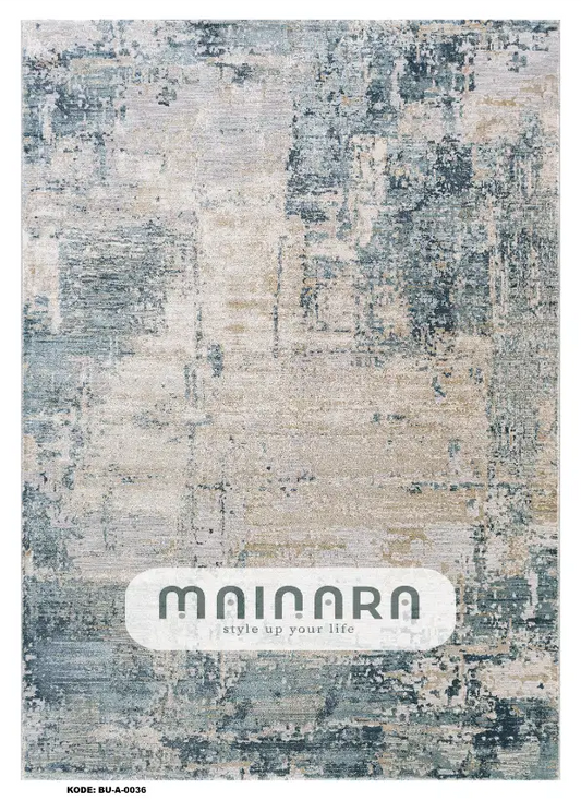 Karpet Abstrak (BU-A-0036) - Blue,Grey