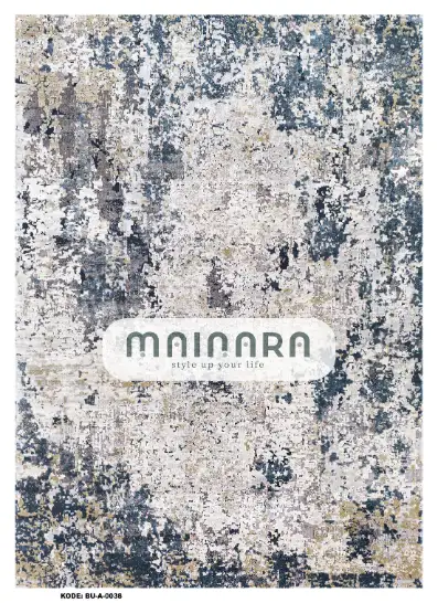 Karpet Abstrak (BU-A-0038) - Blue,Grey,Cream