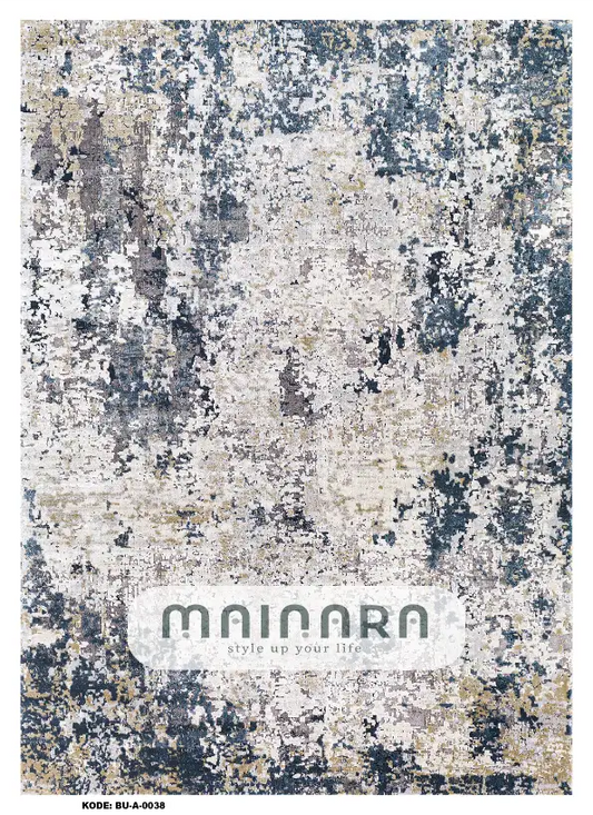 Karpet Abstrak (BU-A-0038) - Blue,Grey,Cream