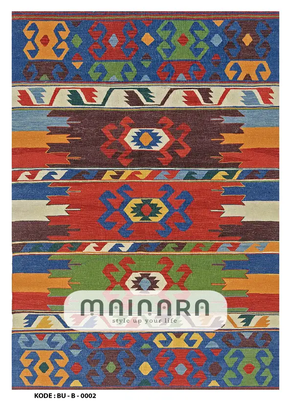 Karpet Bohemian (BU-B-0002) - Blue,Orange,Red,Brown,Green