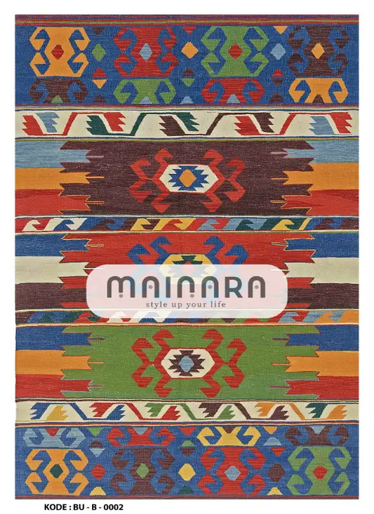 Karpet Bohemian (BU-B-0002) - Blue,Orange,Red,Brown,Green