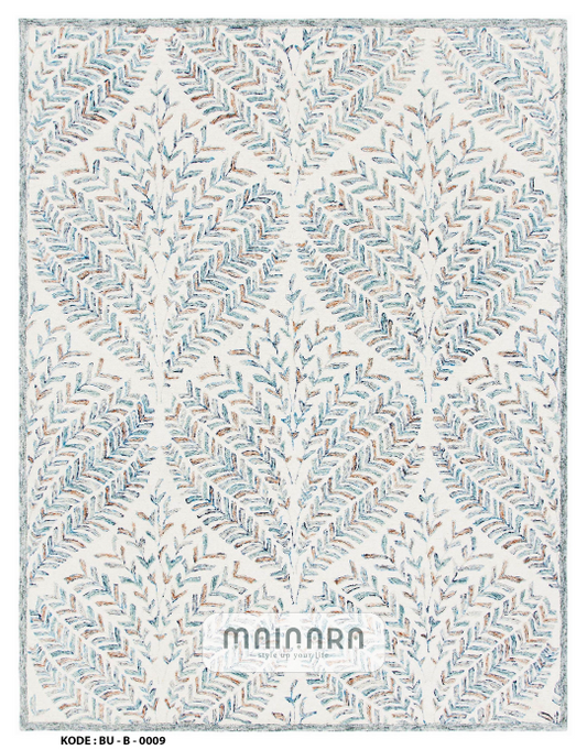 Karpet Bohemian (BU-B-0009) - Blue,Cream,Brown