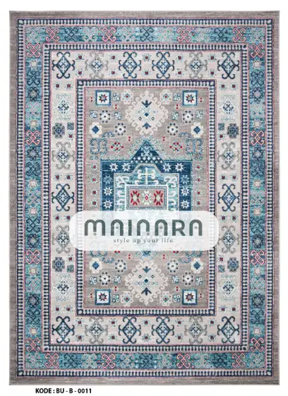 Karpet Bohemian (BU-B-0011) - Blue,PInk,Grey