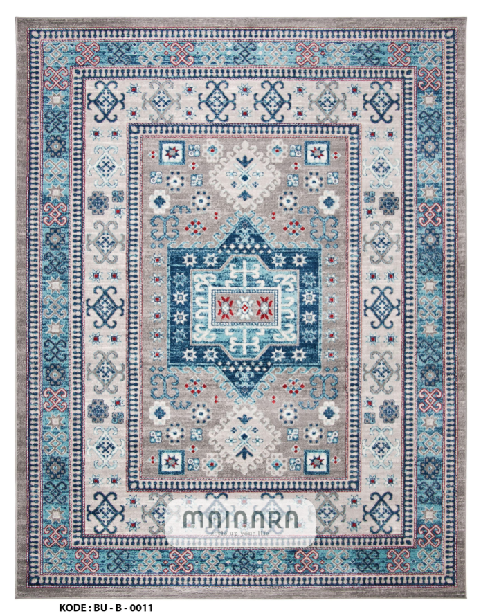 Karpet Bohemian (BU-B-0011) - Blue,PInk,Grey