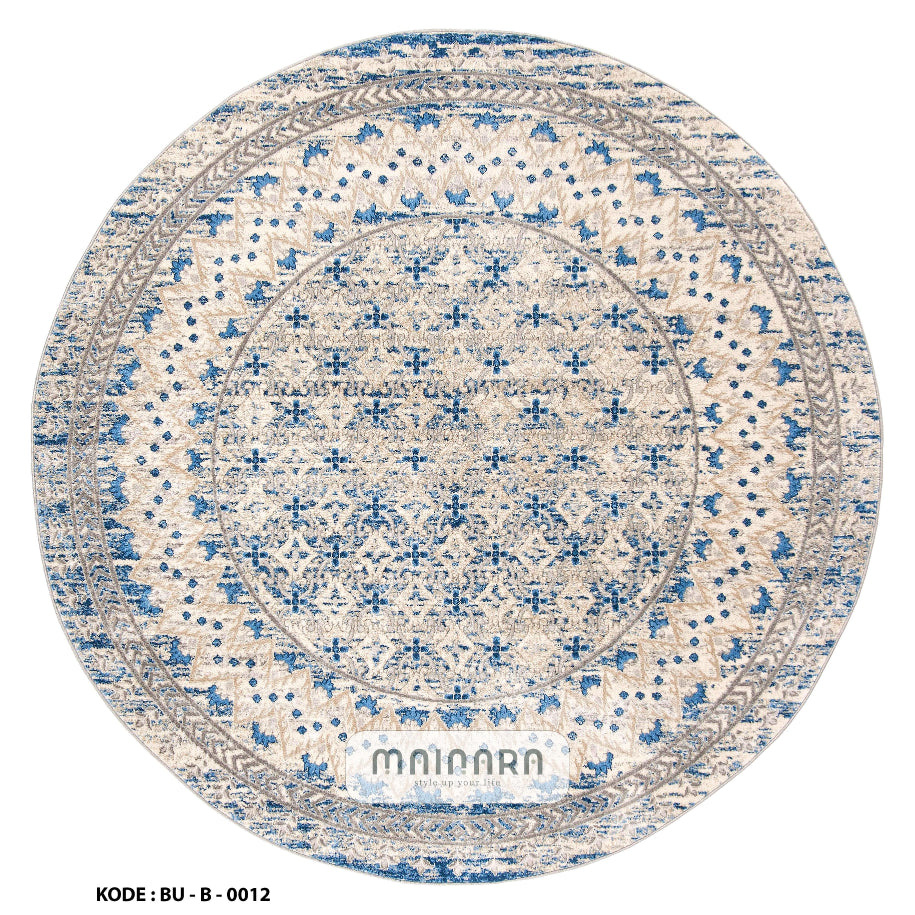 Karpet Bohemian (BU-B-0012) - Blue,Grey