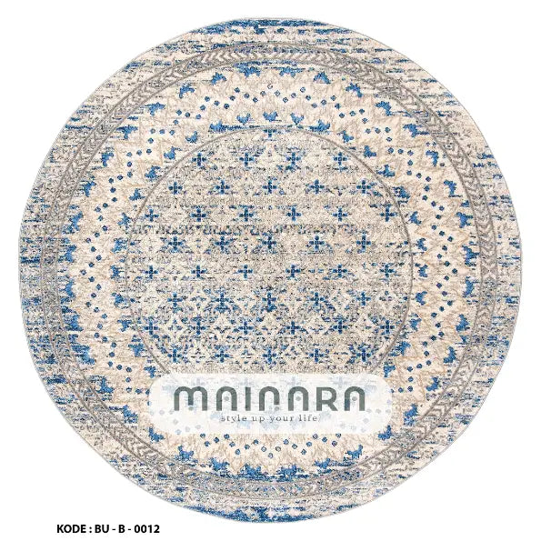 Karpet Bohemian (BU-B-0012) - Blue,Grey
