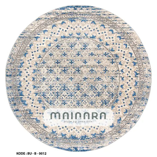 Karpet Bohemian (BU-B-0012) - Blue,Grey