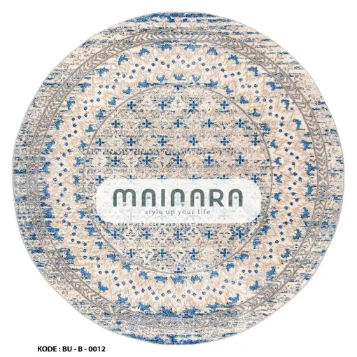 Karpet Bohemian (BU-B-0012) - Blue,Grey