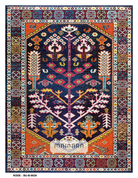 Karpet Bohemian (BU-B-0024) - Blue,Orange,Purpel,Pink,Yellow