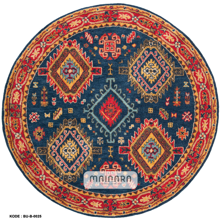 Karpet Bohemian (BU-B-0025) - Blue,Orange,Red,Brown,Pink