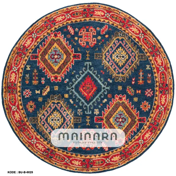 Karpet Bohemian (BU-B-0025) - Blue,Orange,Red,Brown,Pink