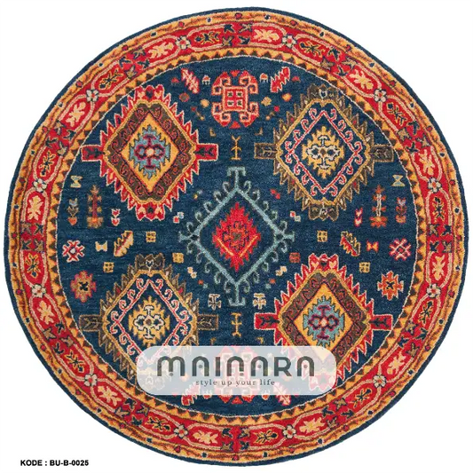 Karpet Bohemian (BU-B-0025) - Blue,Orange,Red,Brown,Pink