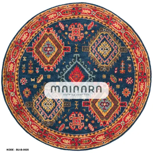 Karpet Bohemian (BU-B-0025) - Blue,Orange,Red,Brown,Pink
