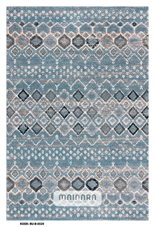 Karpet Bohemian (BU-B-0029) - Blue,Grey