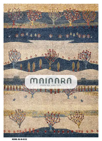 Karpet Bohemian (BU-B-0032) - Blue,Cream,Red