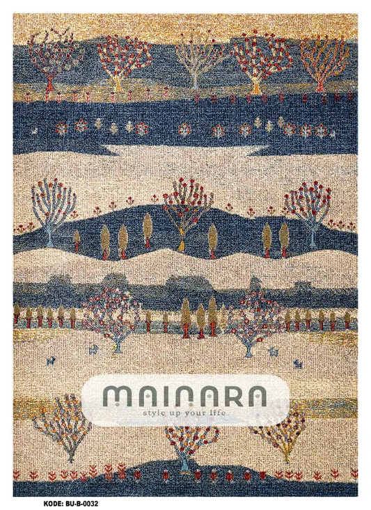 Karpet Bohemian (BU-B-0032) - Blue,Cream,Red