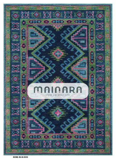 Karpet Bohemian (BU-B-0035) - Blue,Pink,Green