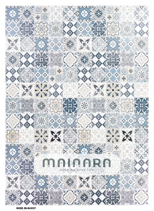 Karpet Bohemian (BU-B-0037) - Blue,Grey