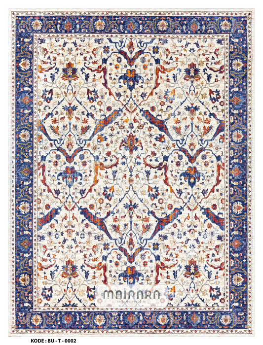Karpet Tradisional (BU-T-0002) - Blue,Orange