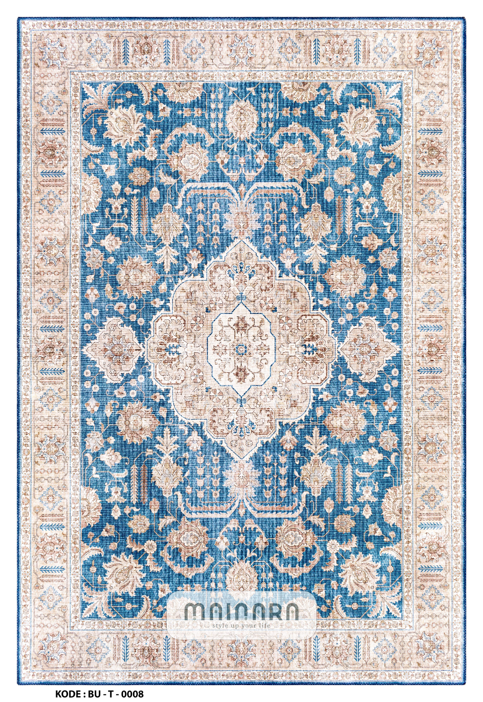 Karpet Tradisional (BU-T-0008) - Blue,Gold