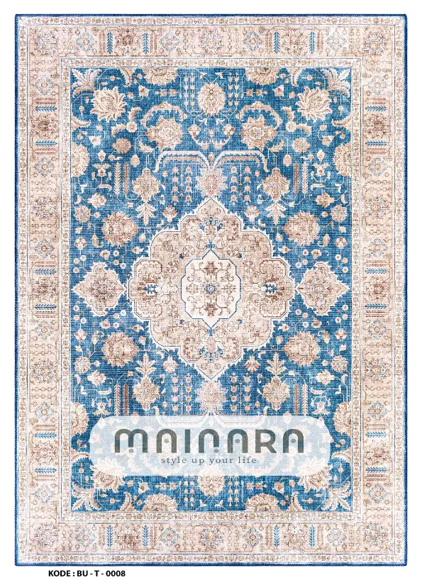 Karpet Tradisional (BU-T-0008) - Blue,Gold
