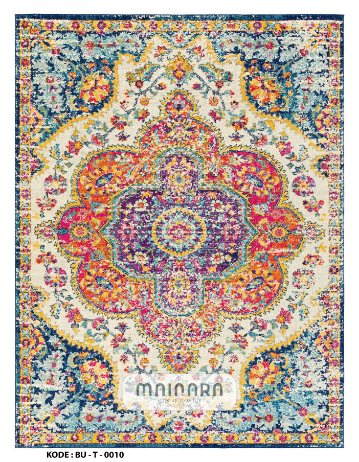 Karpet Tradisional (BU-T-0010) - Blue,Orange,Pink
