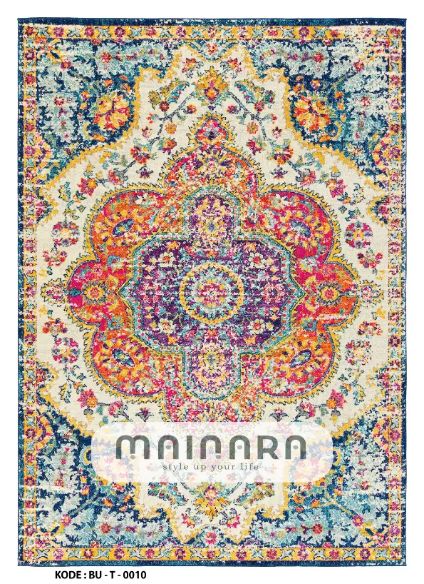 Karpet Tradisional (BU-T-0010) - Blue,Orange,Pink